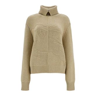 Burberry Cashmere Knitwear, female, Beige, Size: XS EKD Cashmere Sweater