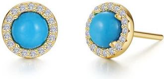Lafonn Redondo Halo Earrings in Turquoise at Nordstrom