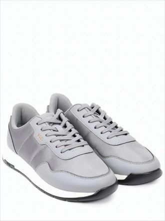 HUGO BOSS Grey Low-Profile Sneakers With Lace-Up Detailing