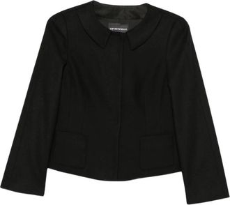 Emporio Armani Peter Pan Kraag Blazer - Dames - Blazers - Zwart - S - Jassen