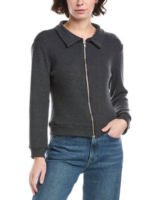 Red Haute Zip Sweater