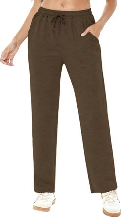 Generic Joggers For Women UK Tracksuit Bottoms Elasticated Waist Ladies Jogging Bottoms Wide Leg Cargo Sweatpants With Pockets Fleece Lined Sweatpants Casual 