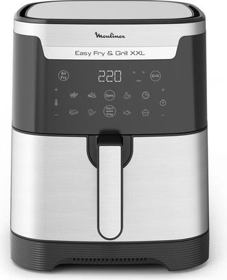 Moulinex Easy Fry & Grill Xxl Freidora De Aire Caliente Independiente Individual, Color Negro Y Acero Inoxidable