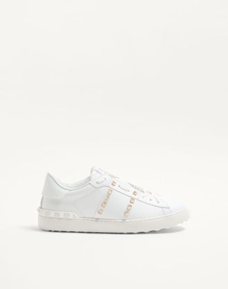 Valentino Garavani Calfskin Rockstud Untitled Sneaker Man WHITE 39.5