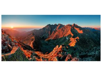 Schubiger M&ouml;bel Digitaldruck auf Acrylglas Berge im Sonnenaufgang