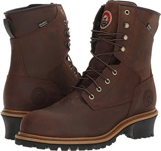 Irish Setter Mesabi 8 Waterproof Steel-Toe Logger Work Boot EH Mens Work Boots Brown : 11 E - Wide, Leather