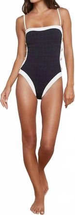 L'agence Tory Bandeau One-Piece Swimsuit In Black