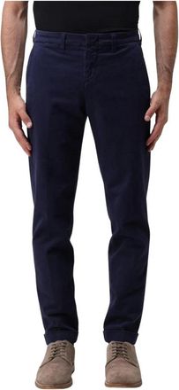 Fay Blauwe Slim Fit Chinos - Heren - Slim Fit Broeken - Blauw - W35 - Broeken