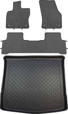 OEM Volkswagen Touran Ii 5t Van Desde 09.2015 Set - Alfombrillas De Goma Para Coche + Alfombrilla Para Maletero