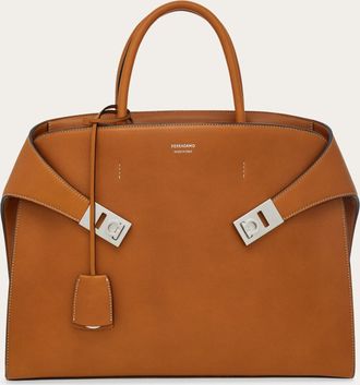 Ferragamo Uomo Borsa da lavoro Hug Marrone