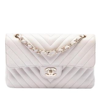 Chanel Pre-owned Double Flap Shoulder Bag - Dames - Pre-owned - Wit - Maat: ONE Size Leer