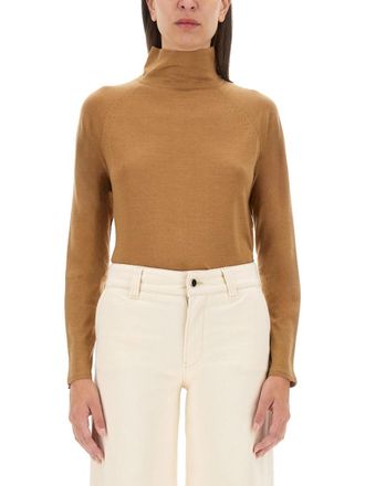 Kiton Brown Solid Turtle Neck Sweater