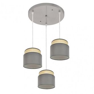Fabrilamp Fabrilamp - Plafon Natural/gris Modelo Kandy 3luces Regulable