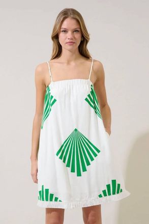Sugarlips Katie Summer Breeze Fringe Mini Dress In White