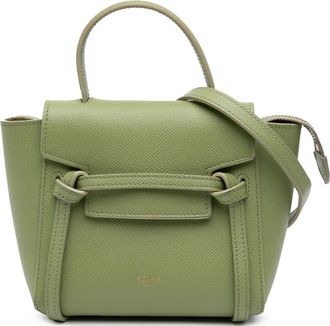 Celine Pre-owned Womens Belt Bag Crossbody - Sage Green Leather - One Size