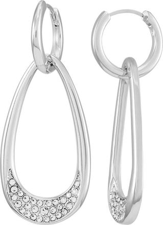 Vince Camuto Crystal Teardrop Dangle Earrings in Silver Tone at Nordstrom Rack