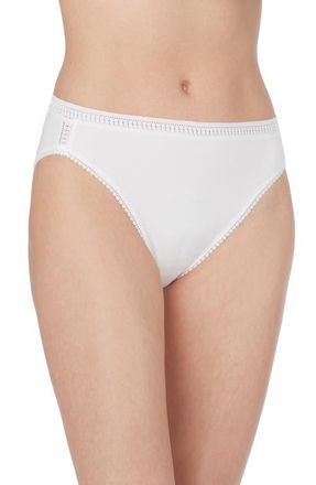 OnGossamer Cabana High Cotton Briefs in White at Nordstrom, Size Medium