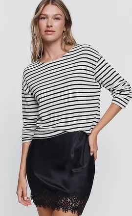 perfectwhitetee Jenna 100% Cotton Boatneck Top