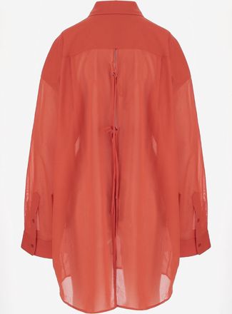 Frankie Shop Womens Cotton Shirt Red