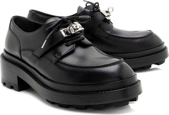 Herm&egrave;s Womens Calfskin Kelly First Oxford Loafer (Authentic Pre-Loved)