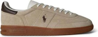 Polo Ralph Lauren Sneakers in Pelle Scamosciata Bedford - - Shoes - Uomo - Beige - 45 EU