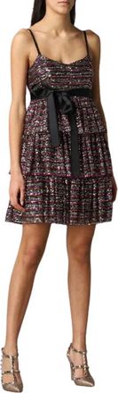 Red Valentino Multicoloured Sequin Tiered Mini Dress Size M