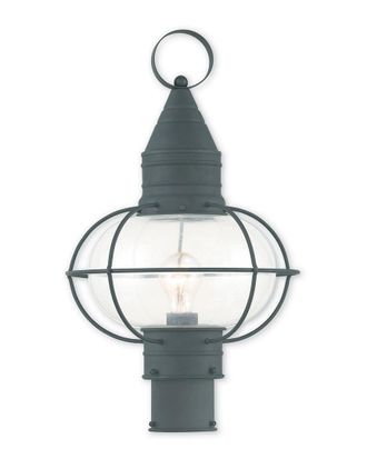 Livex Lighting Livex Newburyport 1-Light Black Outdoor Post Lantern