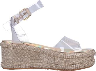 Casadei Plexi Wedge Sandalen - Dames - Sleehakken - Veelkleurig - 37 EU - Leer - Schoenen