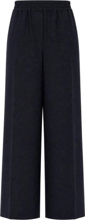 Brunello Cucinelli Wijde broek - Dames - Wijde Broeken - Blauw - S - Wol - Broeken