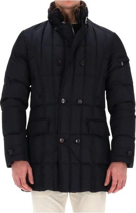 Moorer Morris KM Jacket - Heren - Dons jassen - Blauw - M - Leer - Jassen