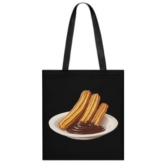 Generic Churros With Chocolate Dipping Sauce Womens Tote Casual Shopping Bag Lightweight Shoulder Bags Hobos Handbag for Work Travel Daily 35x40cm
