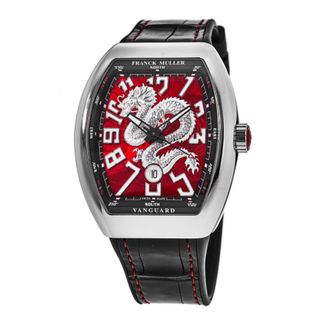 Franck Muller Vanguard Limited Edition Red Dial Mens Watch V 45 SC DT AC NR DRAGON KING RG