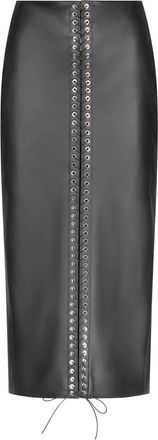 Ludovic de Saint Sernin Leren kokerrok - Zwart