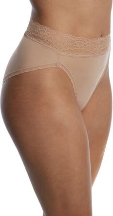 Skarlett Blue Goddess Lace Trim French Cut Brief in Nylon at Nordstrom, Size Small