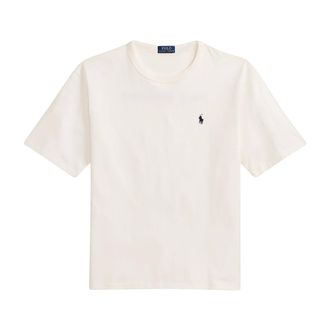 Polo Ralph Lauren T-Shirts, male, White, Size: XL Relaxed Fit Short Sleeve Crewneck T-Shirt