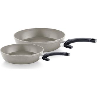 FISSLER Ceratal Comfort Ceramic Non-Stick Frying Pan Set in Warm Grey at Nordstrom, Size Medium