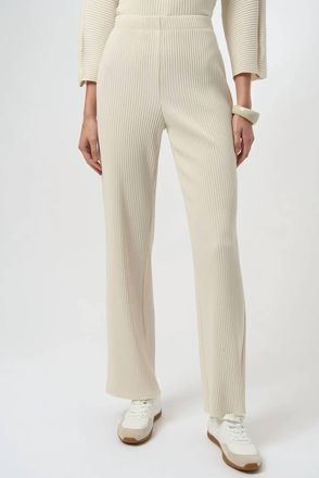 Joseph Ribkoff Pleated Pull On Wide Leg Pants In Birch