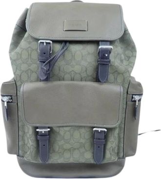 Coach Pre-owned Backpack - unisex - Vintage Rugzakken - Groen - ONE Size - Leer - Vintage