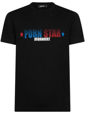 Dsquared2 T-shirt met tekst - Zwart