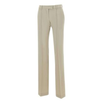 The Attico Gary Trousers - female - The Attico - Wide Trousers - Beige - S - Trousers