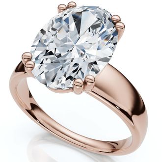 Pompeii3 Certified 4Ct Oval Diamond Solitaire Engagement Ring Lab Grown