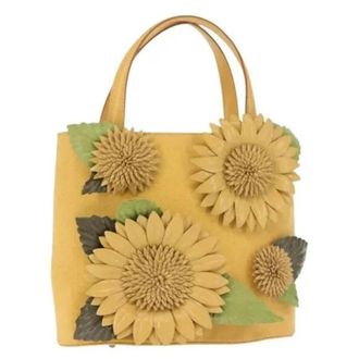 Ferragamo Sunflower Applique Tote Bag