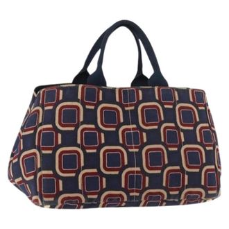 Prada Pre-owned Tote Bags, female, Blue, Size: ONE SIZE Pre-owned Vintage Tote Bag