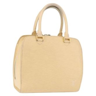Louis Vuitton Pre-owned Hand Bag - Dames - Pre-owned - Beige - Maat: ONE Size Leer
