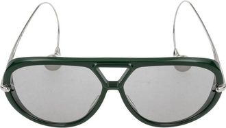 Bottega Veneta Bv 1273S Drop Aviator Zonnebril - Dames - Zonnebrillen - Groen - 63 MM - Accessoires