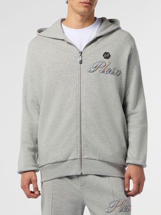 Philipp Plein Felpa con cappuccio in cotone