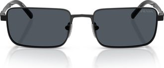 Prada Rectangular Frame Sunglasses with Dark Lenses