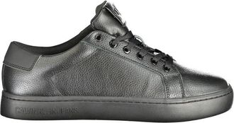 Calvin Klein Mens Lowtop Sneakers Leather Style - Dark Grey - Size EU 46