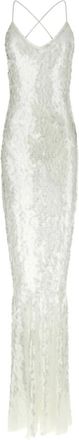 Norma Kamali Fara Slip Fishtail Gown - Dames - Avondkleed - Wit - M - Leer - Kleedjes