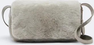 Brunello Cucinelli Medium shearling crossbody bag